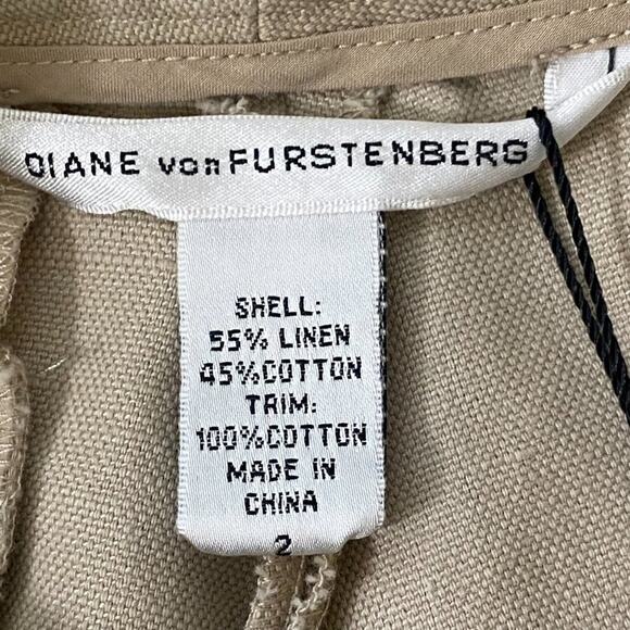 DIANE von Furstenberg Linen Blend Bermuda Boy Shorts NWT - Picture 9 of 9